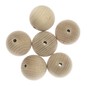 Round Wooden Beads 15mm 6 Pack image number 1
