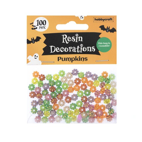 Resin Pumpkin Beads 100 Pack  image number 4