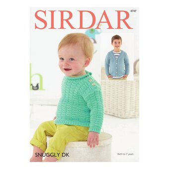 Sirdar Snuggly DK Sweater and Cardigan Digital Pattern 4747