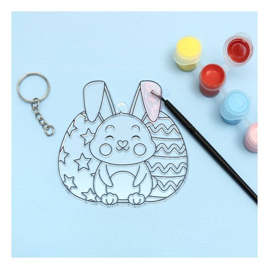 Paint Your Own Bunny Suncatcher Keyring Kit image number 2