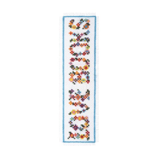 Trimits Floral Books Cross Stitch Bookmark Kit image number 4