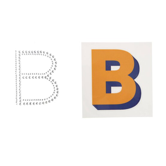 Cold Transfer and Bling Letter B Sticker Set image number 3