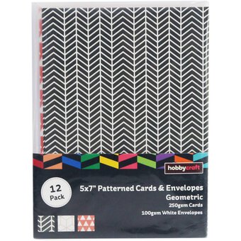 Geometric Cards and Envelopes 5 x 7 Inches 12 Pack image number 4