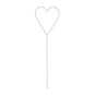 White Wire Heart Wand 30cm  image number 1