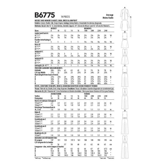 Butterick Dress and Jumpsuit Sewing Pattern B6775 (18-24) image number 2
