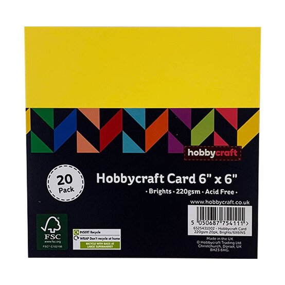 Bright Card 6 x 6 Inches 20 Pack image number 2