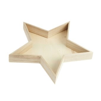 Wooden Star Tray 40cm x 38cm x 5cm