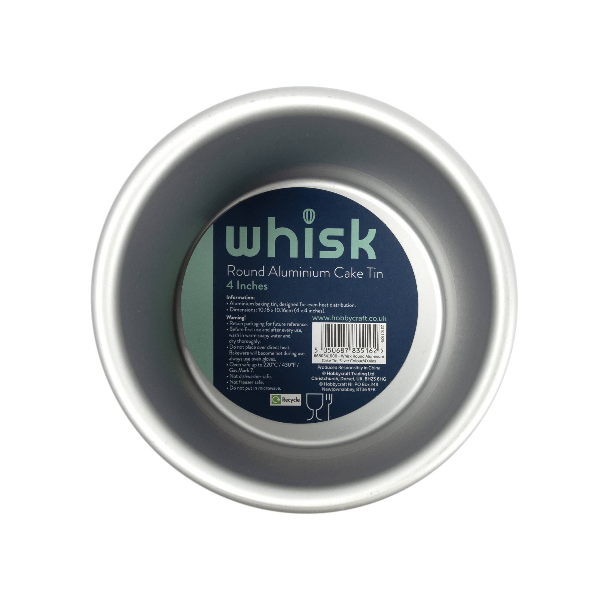 Whisk Round Aluminium Cake Tin 4 x 4 Inches Hobbycraft