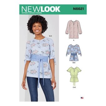 New Look Women's Top and Tunic Sewing Pattern N6621