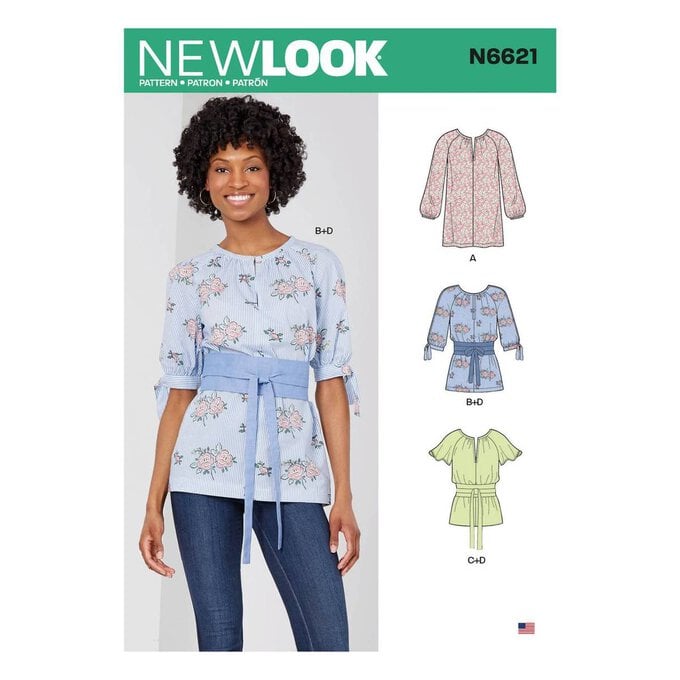 New Look Women's Top and Tunic Sewing Pattern N6621 image number 1