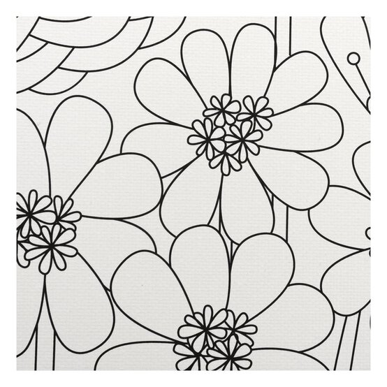 Flowers and Dragonflies Colour-in Canvas image number 4