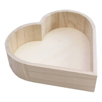 Wooden Heart Tray 20cm x 20cm x 5cm