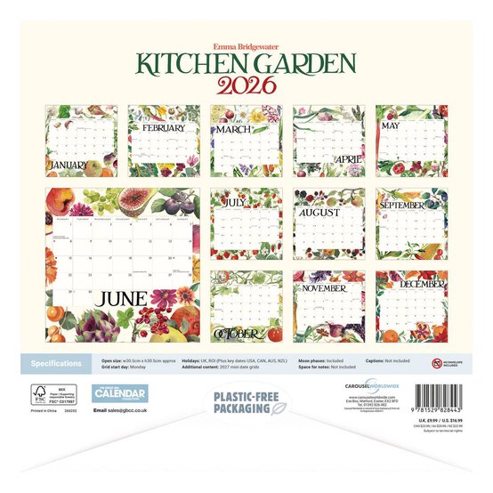 Emma Bridgewater Kitchen Garden Calendar 2026 image number 6
