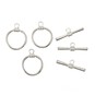 Silver Plated Toggle Clasp 17mm 3 Pack image number 1
