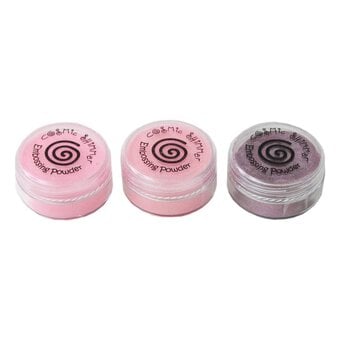 Cosmic Shimmer Pretty Pink Embossing Powder 10ml 3 Pack