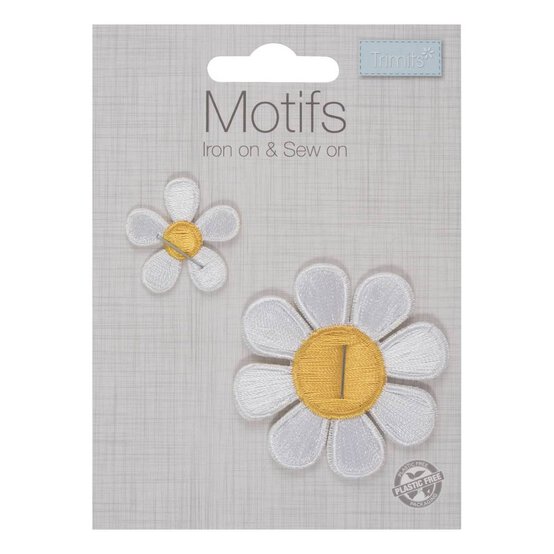 Trimits Daisy Iron-On Patches 2 Pack image number 2