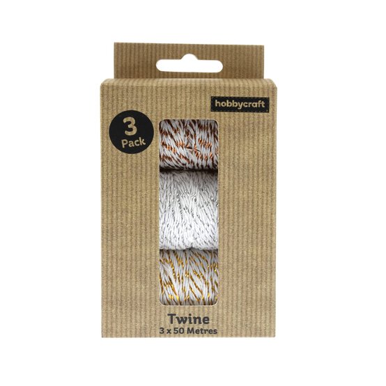 Metallic Twine 50m 3 Pack image number 7