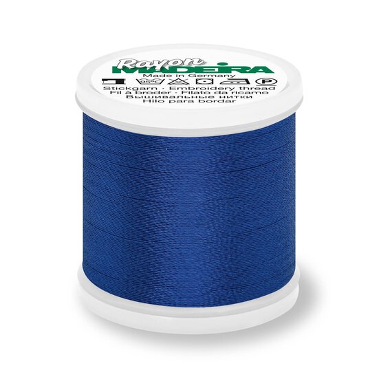 Madeira Bright Navy Blue Rayon 40 Thread 200m (1166) image number 1