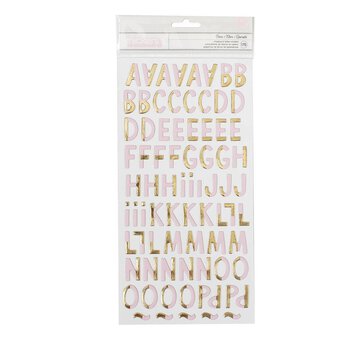 Dear Gold Foil Chipboard Letter Thickers Stickers 175 Pieces