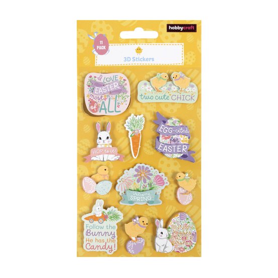 3D Easter Stickers 11 Pack image number 1
