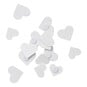 White Glitter Wooden Hearts 18 Pack image number 1