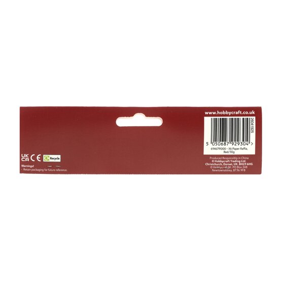 Red Christmas Paper Raffia 30g image number 4