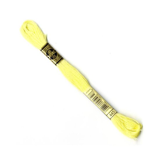 DMC Yellow Mouline Special 25 Cotton Thread 8m (445) image number 1