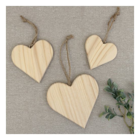 200x Mini Wooden Heart Shapes - Laser Cut MDF Blanks For Crafts - 10x10mm - UK Made