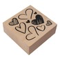 Messy Hearts Wooden Stamp 5cm x 5cm image number 2