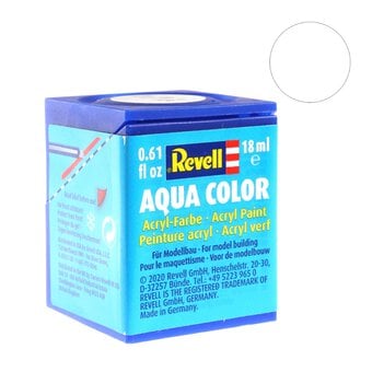 Revell White Matt Aqua Colour Acrylic Paint 18ml (105) image number 4