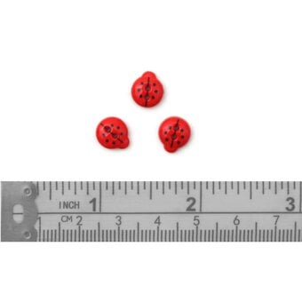 Trimits Mini Ladybird Craft Buttons 10 Pieces image number 3