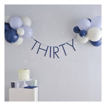 Ginger Ray Navy Thirty Balloon Bunting 1.5m image number 2