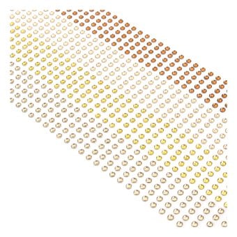 Mixed Gold Adhesive Gems 3mm 1080 Pack