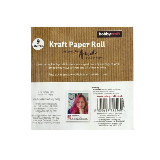 Assorted Polka Dot Kraft Paper Roll 70cm x 9m image number 4