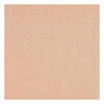 Peach Cotton Oxford Chambray Fabric by the Metre | Hobbycraft