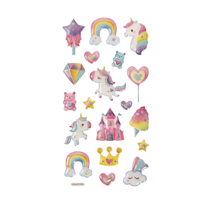 Candy Unicorn Pop-Up Stickers image number 1