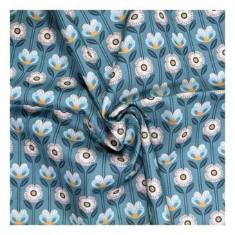 Skyborne Grace Folk Vine Cotton Fabric by the Metre