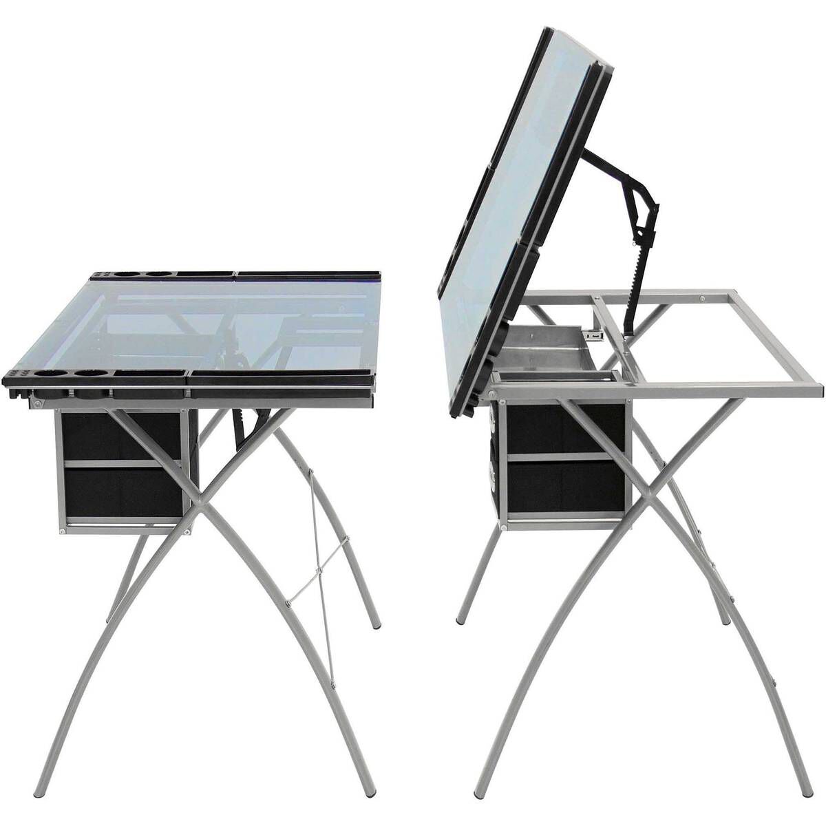 Glass Top Art Desk 75cm x 111cm x 60cm Hobbycraft