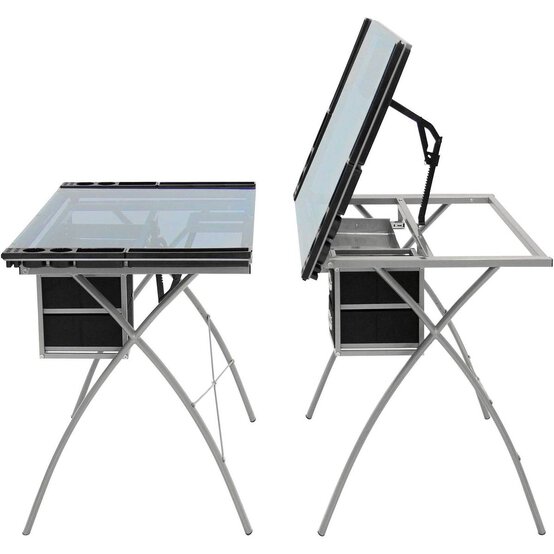 Glass Top Art Desk 75cm x 111cm x 60cm image number 4