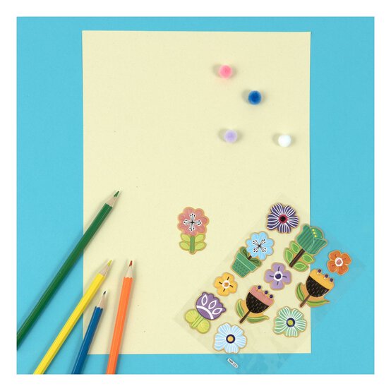 Flower Puffy Stickers  image number 2