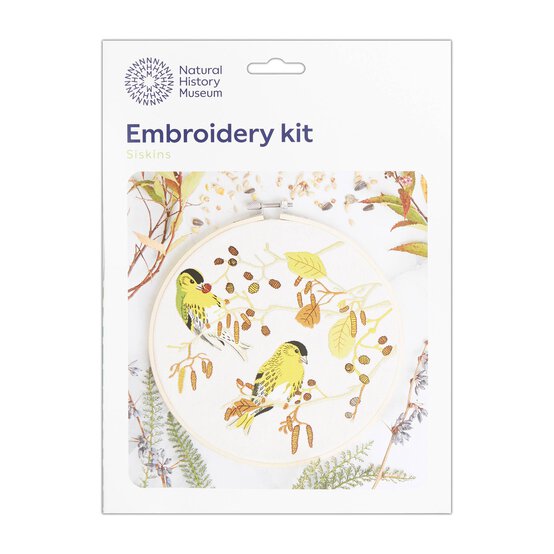 Natural History Museum Siskins Embroidery Kit 8 Inches image number 1