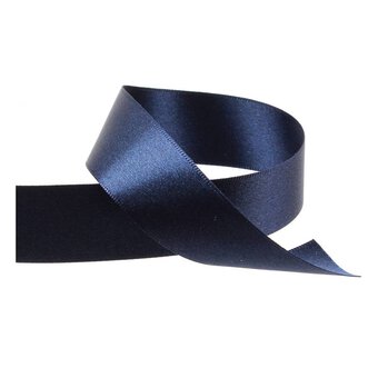 Navy Blue Double-Faced Satin Ribbon 24mm x 5m image number 2