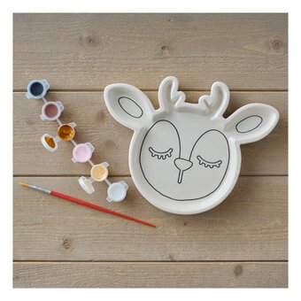Paint Your Own Ceramic Reindeer Plate