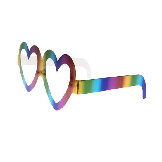 Rainbow Paper Glasses 6 Pack image number 3