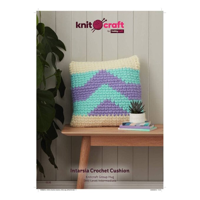 Knitcraft Intarsia Crochet Cushion Digital Pattern 0135 image number 1
