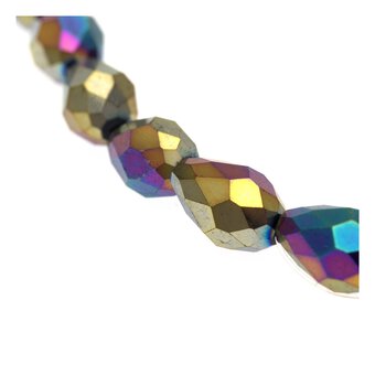 Metallic Faceted String Beads 12mm 13 Pieces