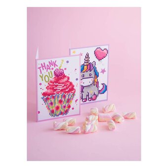 Diamond Dotz Thank You Cupcake Card Kit 12.5cm x 17.6cm