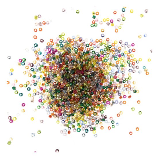 Assorted Silver-Lined Seed Beads 3mm 50g  image number 1