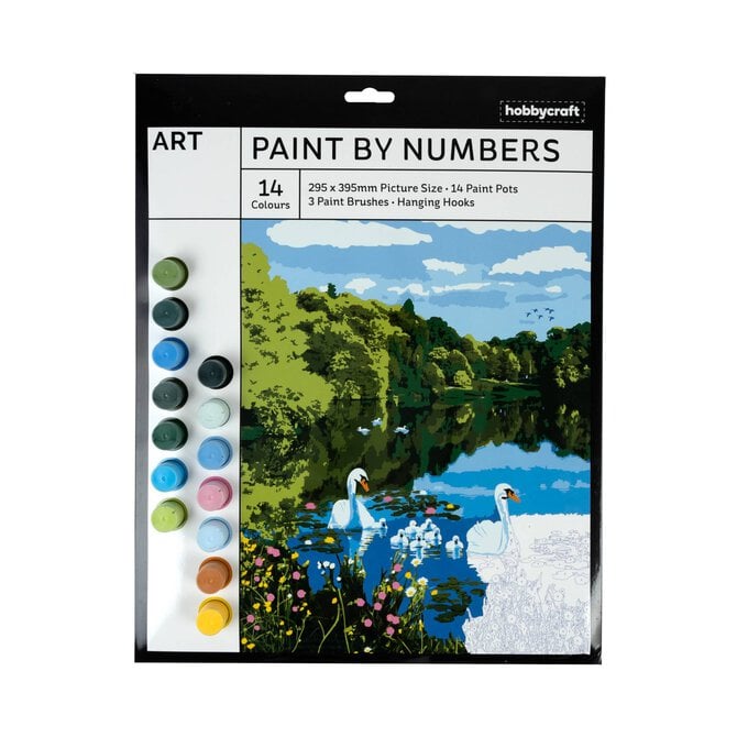 Swans Paint by Numbers image number 1