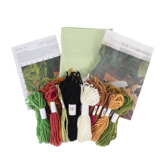 Trimits Tiger Half Stitch Cushion Kit 40cm x 40cm image number 3